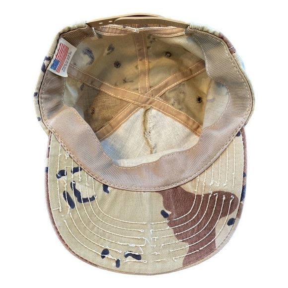 VTG 1991 Operation Desert Storm Plastic Snapback Ball Cap Hat Camo Eagle OSFA - Picture 7 of 13